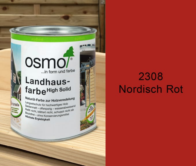 Osmo Landhausfarbe 2,5l Nordisch Rot